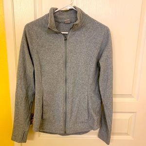 Gray fleece zip up
